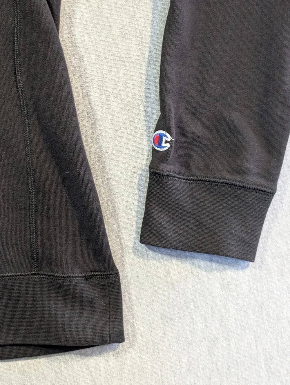 Champion Athletic Lightweight Sweatshirt Women's Large Black White Embroidered - Picture 2 of 9